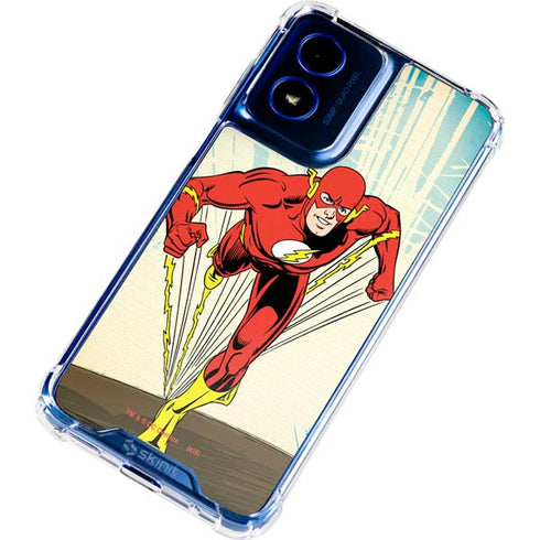 DC Comics The Flash Classic Art Sprint Pose Moto G 5G (2024) Clear Case